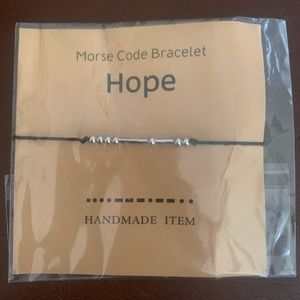 Morse Code Hope Adjustable Bracelet NWT